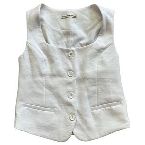 Abercrombie & Fitch Mara Premium Crepe Vest Squareneck Set Top Size Small